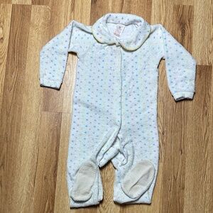 Vintage Sears One Piece Footed Sleeper Snap Up 12 Month